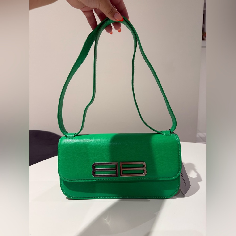 Balenciaga Vibrant Green Shoulder Bag